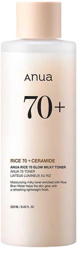 ANUA 70+ RICE 70+ CERAMIDE ANUA RICE 70 GLOW MILKY TONER 250ML
