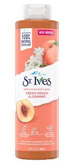 ST IVES EXFOLIATING BODY WASH FRESH PEACH & JASMINE 650ML