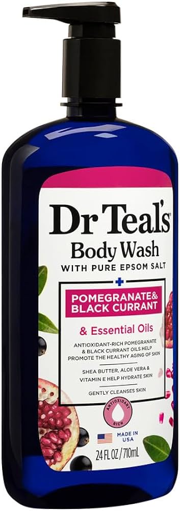 DR TEALS BODY WASH WITH EPSOM SALT + POMEGRANATE & BLACK CURRANT 710ML