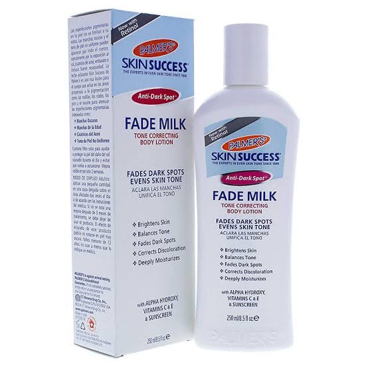 PALMER'S SKIN SUCCESS FADE MILK TONE CORRECTING BODY LOTION WITH ALPHA HYDROXY, VITAMIN C & E AND SUNSCREEN 250ml