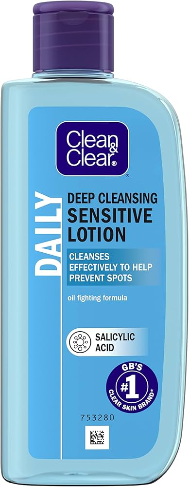 CLEAN AND CLEAR DEEP CLENSING SENSITIVE LOTION CLEANSER