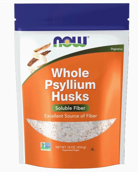 NOW Psyllium husk 454g. EXP Date: Oct 2027