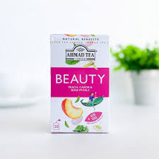 AHMED TEA LONDON BEAUTY PEACH,CAROB & PETALS 20 SATCHETS