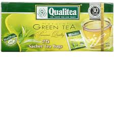 QUALITEA NATURAL GREEN TEA 25 SATCHET TEA BAGS. [EXP DATE: 05/2028]