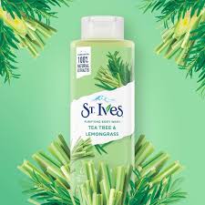 ST IVES PURIFYING BODY WASH TEA TREE& LEMON GRASS 650ML