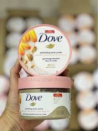 DOVE EXFOLIATING BODY POLISH SCRUB [ COLOIDAL OATMEAL AND CALENDULA OIL]