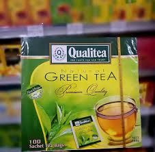 QUALITEA NATURAL GREEN TEA PREMIUM QUALITY 100 SATCHET TEA BAGS