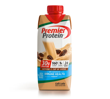 Premier Protein Shake | Café  Latte Flavor | 30g of protein per bottle | 150g calories per bottle| 325ml size. Exp Date: Jan 2026